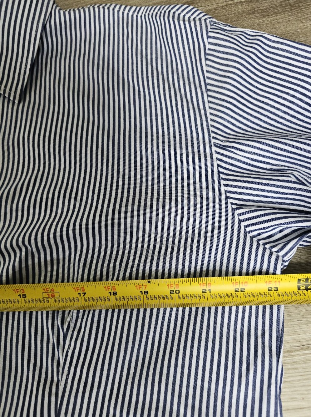 New NINE WEST JEANS Shirt with Tags, Blue and White Stripes, Size XL - Picture 13 of 16